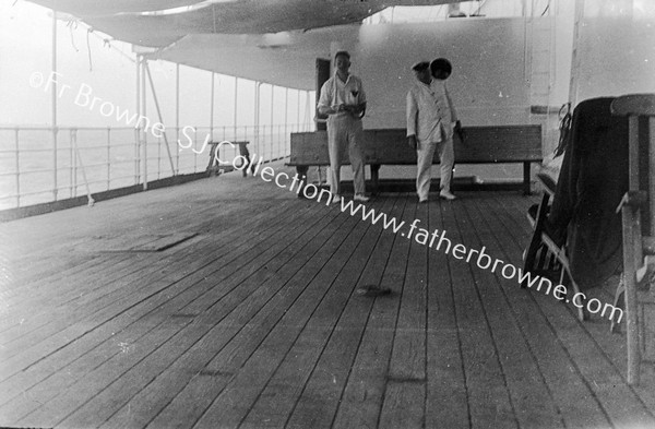 ON BOARD : CAPTAIN, FR.BROWNE PLAYING QUOITS